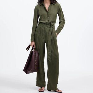 NWT new with tags Madewell women's button up long sleeve jumpsuit - Size 0